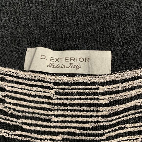 D.EXTERIOR Size S Black White Viscose Blend Contrast Stitch Sleeveless Dress - Picture 5 of 6